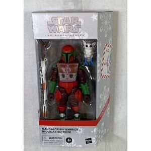 STAR WARS "MANDALORIAN WARRIOR (HOLIDAY EDITION)" BLACK SERIES 6" FIGURE - F5305